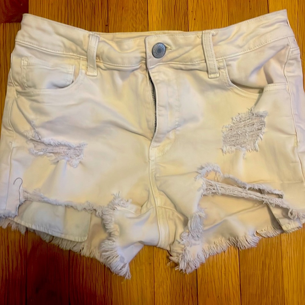American Eagle Women’s Ripped Jean Shorts Size 10